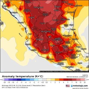 Anticiclón provoca ambiente seco y caluroso en gran parte del país Anticiclón provoca ambiente seco y caluroso en gran parte del país