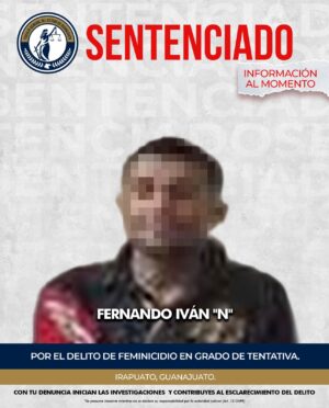 Sentencian a más de 11 años de prisión a agresor por intento de feminicidio en Irapuato Sentencian a más de 11 años de prisión a agresor por intento de feminicidio en Irapuato
