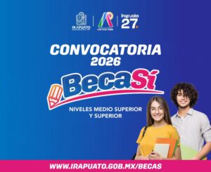 Abren convocatoria 2026 de ‘Becas Sí’ para estudiantes de preparatoria y universidad en Irapuato Abren convocatoria 2026 de ‘Becas Sí’ para estudiantes de preparatoria y universidad en Irapuato