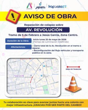 JAPAMI detecta cuatro colapsos sanitarios en Irapuato; uno de los puntos críticos está en avenida Revolución JAPAMI detecta cuatro colapsos sanitarios en Irapuato; uno de los puntos críticos está en avenida Revolución