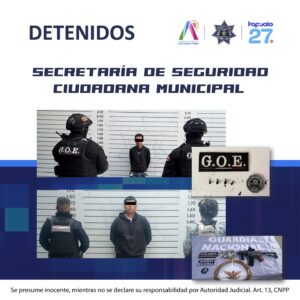 Detienen a dos hombres con presunta droga en Irapuato; uno acumulaba 26 ingresos a barandilla Detienen a dos hombres con presunta droga en Irapuato; uno acumulaba 26 ingresos a barandilla