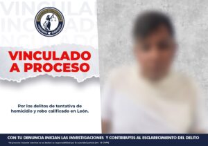 Vinculan a proceso a hombre acusado de robo con violencia y tentativa de homicidio en León Vinculan a proceso a hombre acusado de robo con violencia y tentativa de homicidio en León
