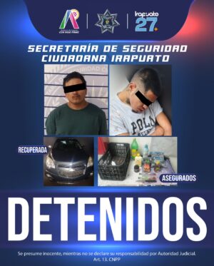 Detienen en Irapuato a dos hombres por presuntos robos; uno registra 51 detenciones Detienen en Irapuato a dos hombres por presuntos robos; uno registra 51 detenciones