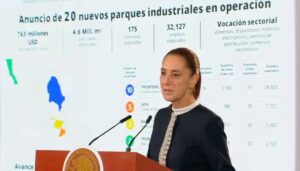 Gobierno de Sheinbaum anuncia 20 nuevos parques industriales con inversión de más de 670 MDD Gobierno de Sheinbaum anuncia 20 nuevos parques industriales con inversión de más de 670 MDD